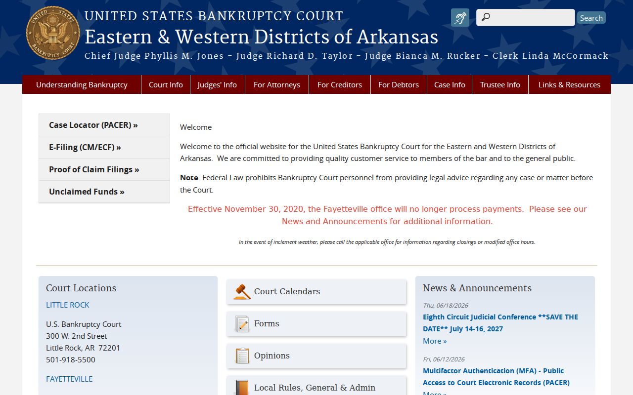 Lawrence County federal bankruptcy court case records