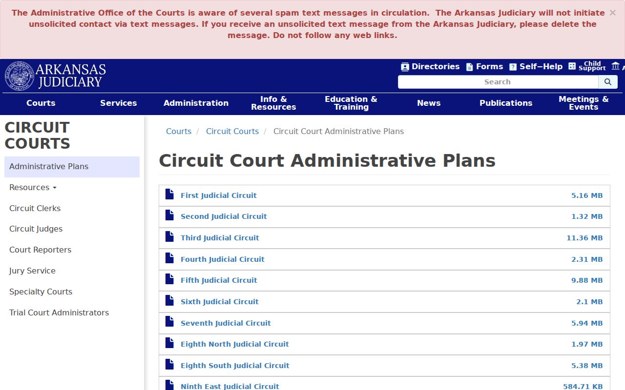 Circuit administrative plans for Lawrence County criminal court dockets