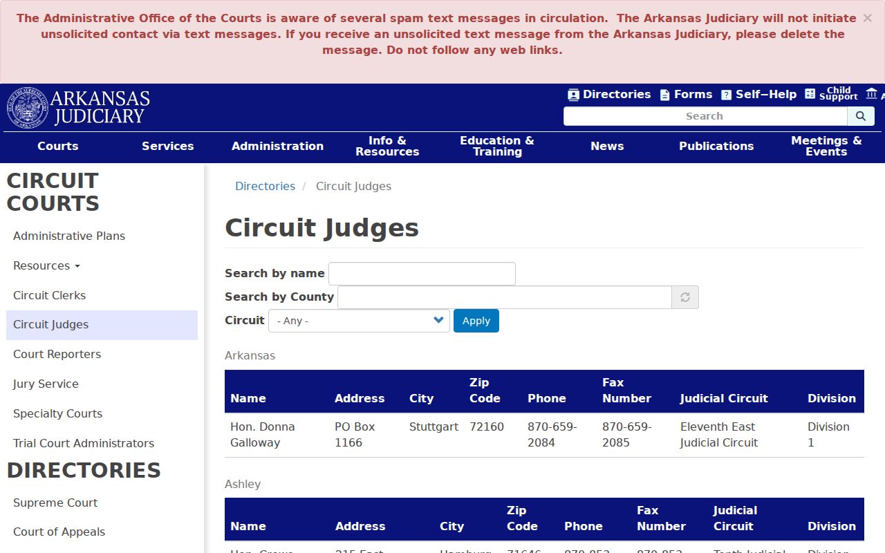 Third Judicial Circuit judges for Lawrence County criminal court dockets